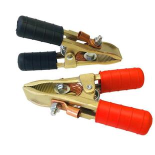 大功率黄铜汽车电瓶搭火线夹子货车鳄鱼夹纯铜加厚强力半包型电夹