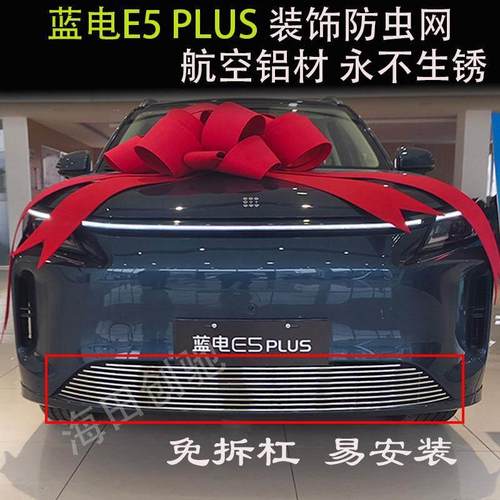 2025款蓝电E5PLUS水箱防虫网黑化前脸中网外观改装配件汽车用品