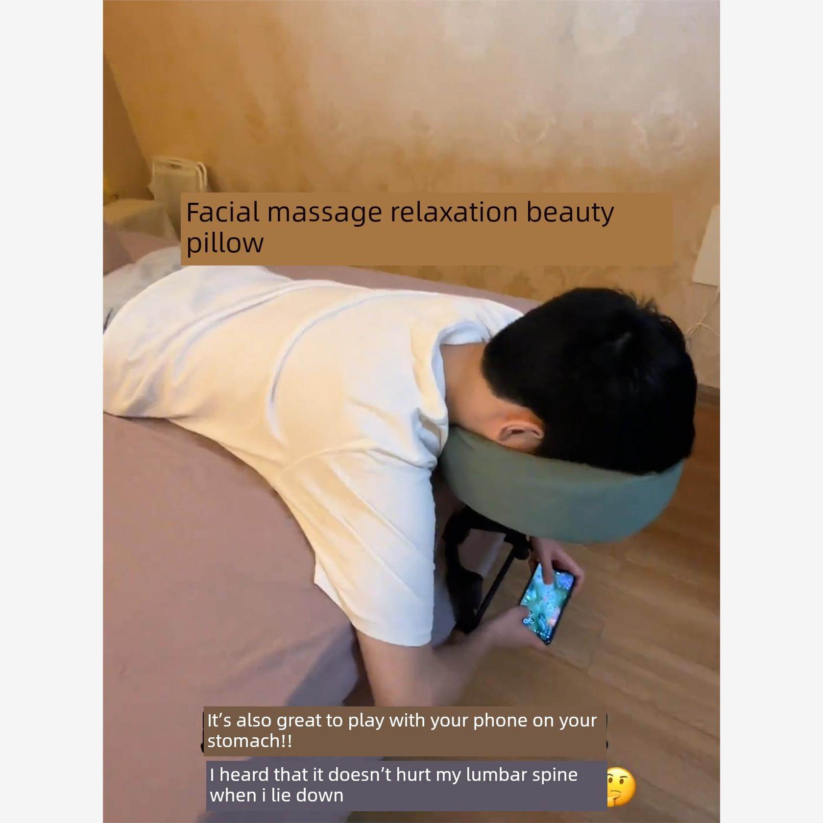 多功能趴枕垫折叠理疗美容枕海绵头枕支架脸部颈部按摩U型面枕头