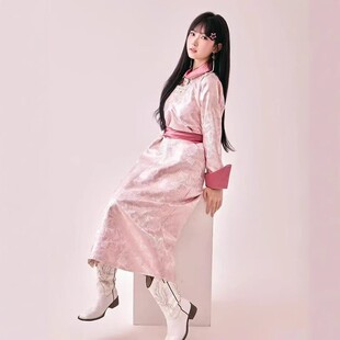 蒙古服女蒙古袍旅拍舞蹈日常表演服少数民族服装女装蒙古袍演出服