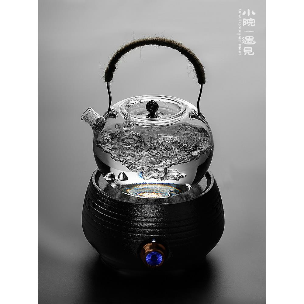 煮茶器陶瓷电陶炉耐热玻璃烧水壶小型家用煮水泡茶壶煮茶壶套装