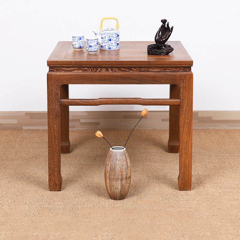 鸡翅木小方桌新中式实木红木小茶桌四方吃饭桌餐桌阳台棋牌泡茶桌