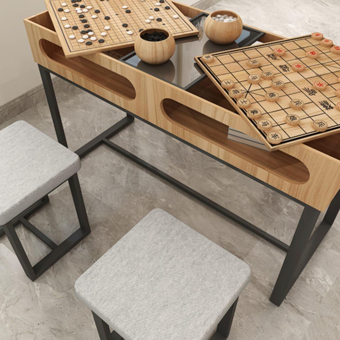围棋桌椅组合象棋桌两用量大定制棋盘桌棋社专用幼儿园小学培训桌