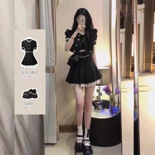 盐系穿搭高级感御姐轻熟风港味小个子辣妹上衣短裙两件套装 夏季 女