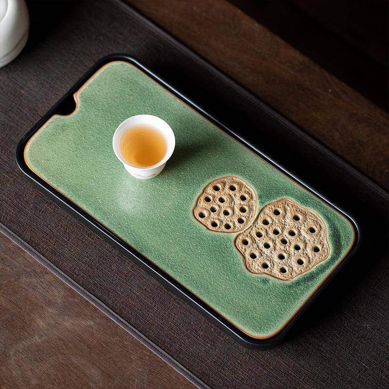 兮元记蓄水茶盘家用小型干泡台客厅储水沥水泡茶小套托盘2025新款