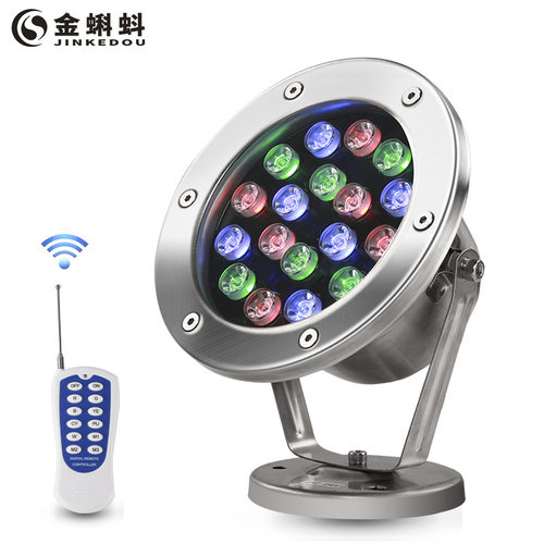 LED水底射灯鱼池景观七彩照明