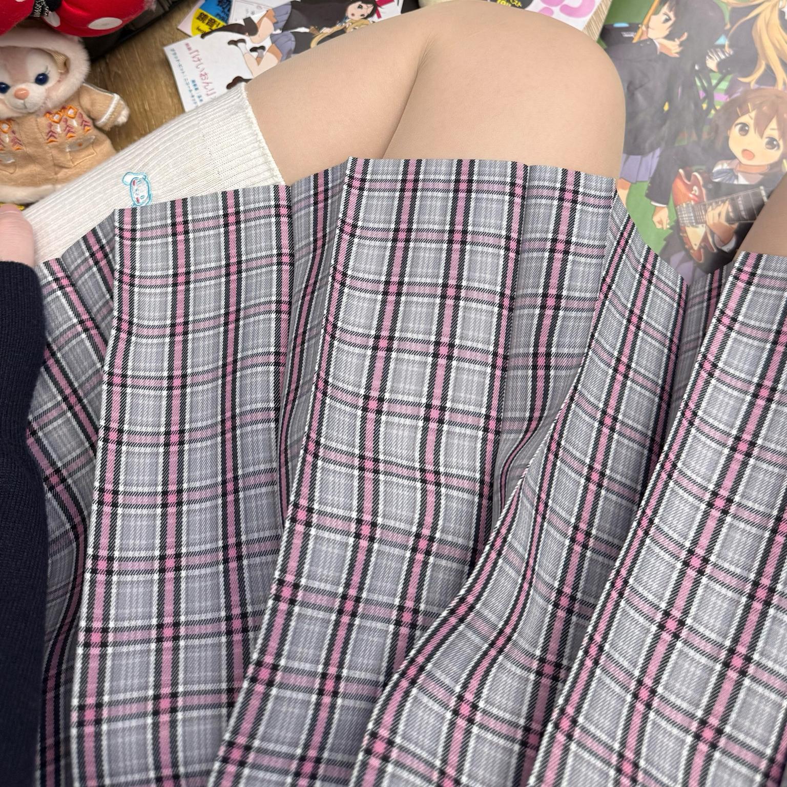 茶茶家jk原创格裙校供感中长裙