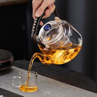提梁蒸煮一体玻璃煮茶壶烧水壶电陶炉煮茶器家用大容量 2024新款