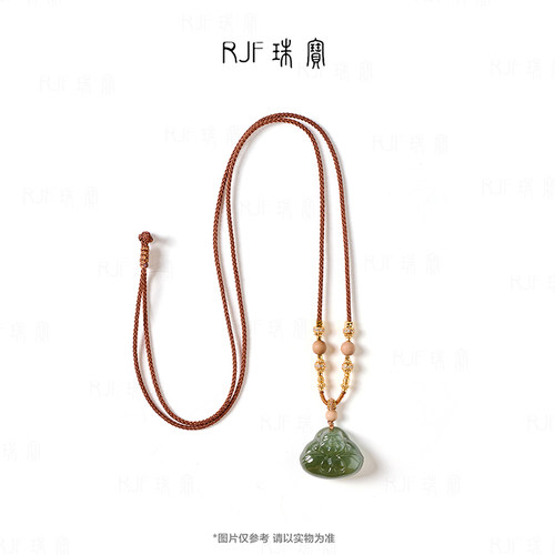 和田玉湖水绿古风佛公吊坠