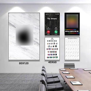 乔布斯装饰画手机店分解图工艺设计图挂画办公室励志伟人名人壁画