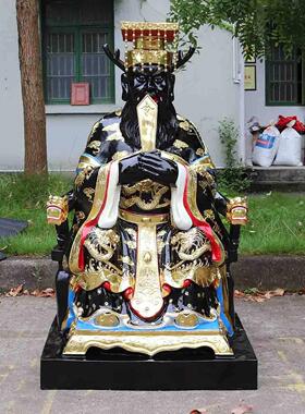 树脂玻璃钢佛像工艺品摆件 彩绘贴金1.1m龙王龙母 四海龙王像