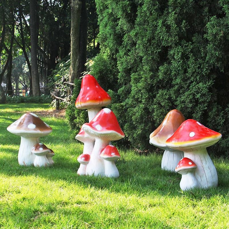 户外园林景观仿真蘑菇小品花园装饰品摆件幼儿园小区庭院草坪雕塑