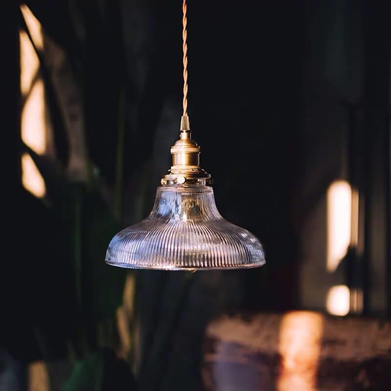 日式复古黄铜玻璃吊灯工作室ins餐厅吧台床头灯咖啡厅民宿前台灯