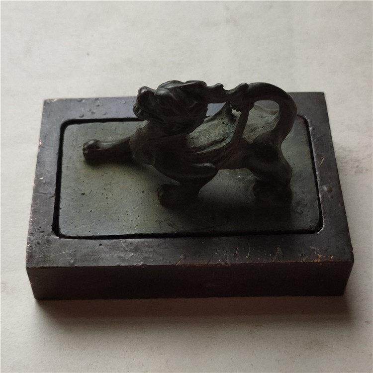 古玩杂项仿古做旧铜印章汉安元年瑞兽貔貅印章工艺品摆件