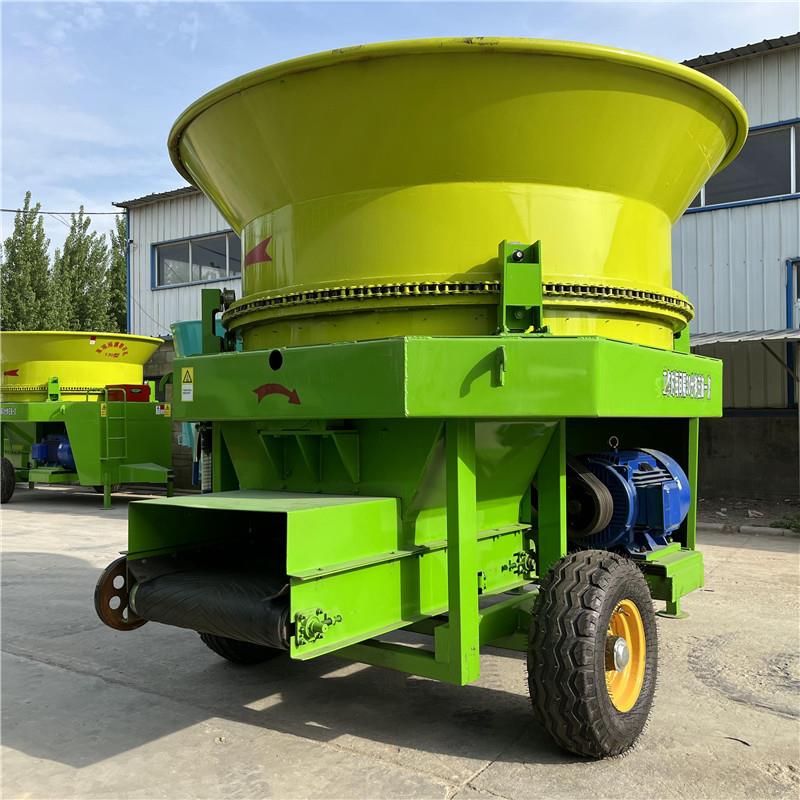 喂羊铡草揉丝一体机时产10吨转盘式粉草机牵引式稻草圆盘粉碎机