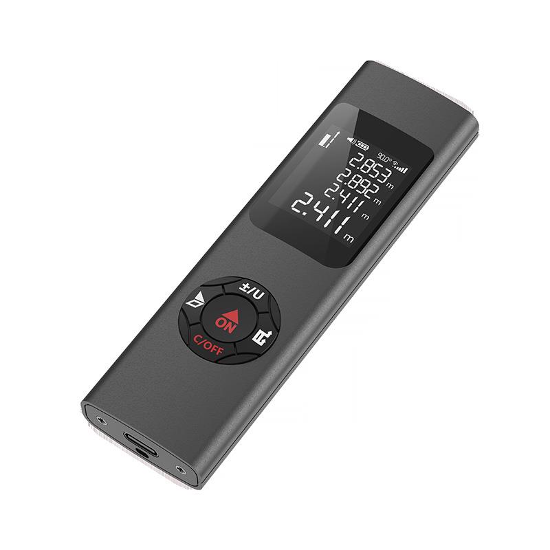 TYPE C 充电口迷你激光测距仪红外线测量仪 laser distance meter