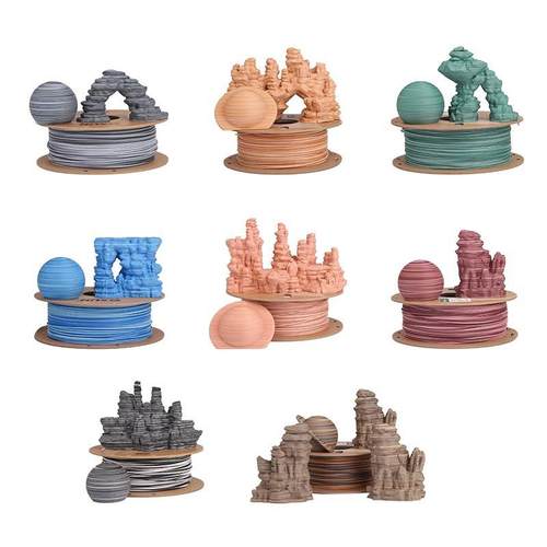 易盛Esun Pla彷岩彩色卷多色3D打印机Fdm耗材Pla哑光表面梯度