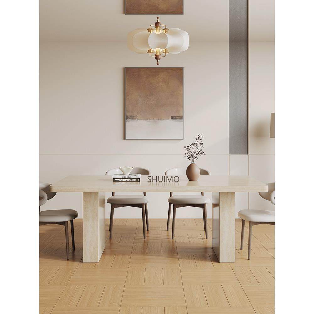 德丰法式覆古钙华石板餐桌椅组合现代家居设计师样板房中世纪餐桌,住宅家具,岩板餐桌,淘宝优惠券,粉丝福利购,淘宝优惠卷