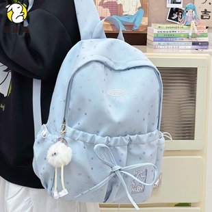 通勤双肩包女生小学生初中生可爱百搭研学小背包ins风高颜值书包