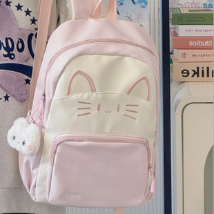 书包女生小学生可爱高颜值大容量一三到六年级初中生蓝色双肩包女