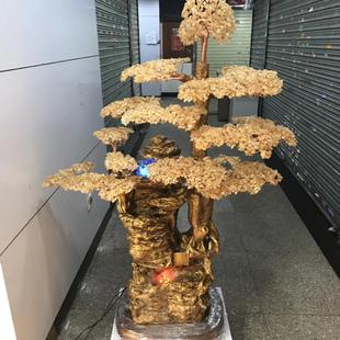 天然黃水晶發(fā)財(cái)樹(shù)擺件開(kāi)業(yè)喬遷公司別墅送禮落地流水招財(cái)樹(shù)1.6米