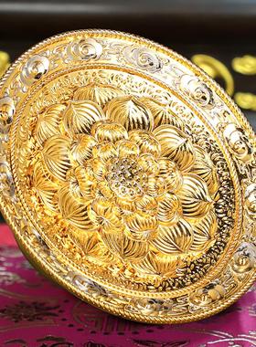 鎏金佛具套装纯铜供佛用品家用全套敬神佛前香炉供水杯供盘供佛灯