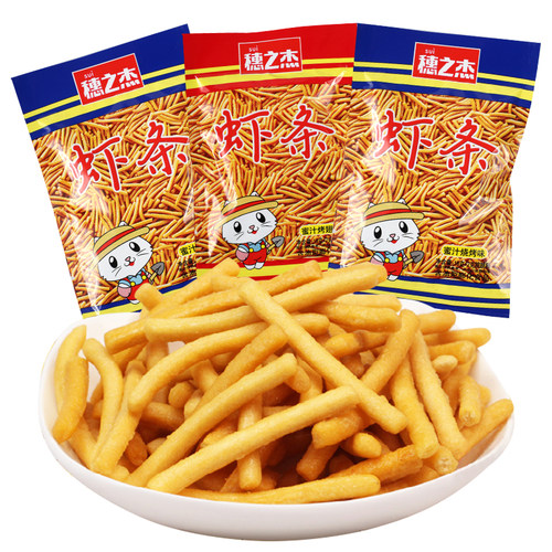 穗之杰烧烤味虾条赠跳跳糖