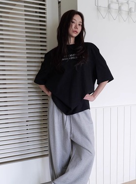 THE COLLECTORS韩国正品langer宽松字母短袖T恤2025夏新款上衣