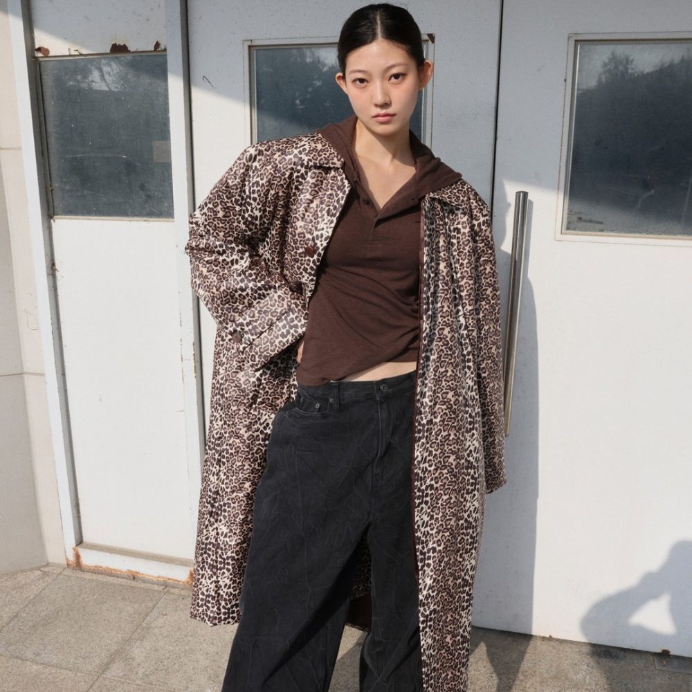 THE COLLECTORS韩国正品langer 腰带风衣棉服中长款外套