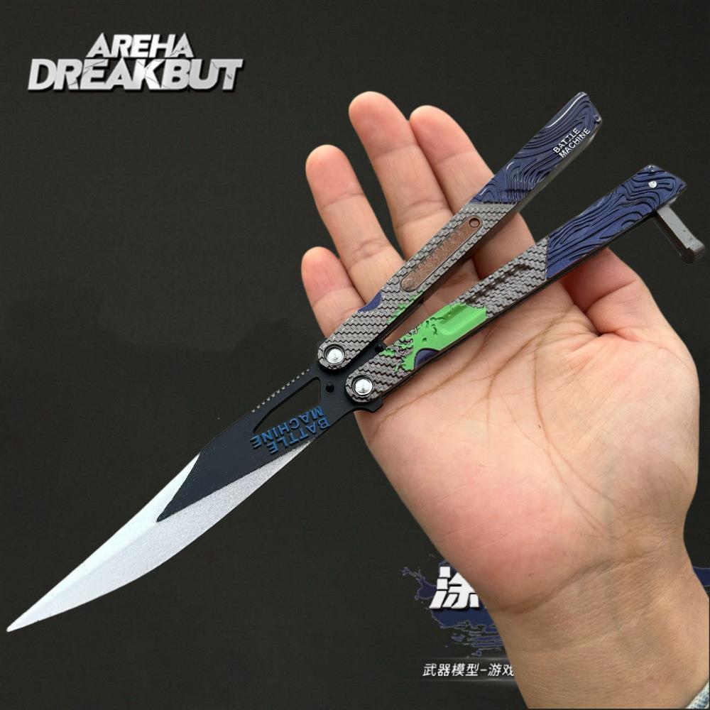 暗区突围周边 涂鸦利刃蝴蝶dao武器模型合金玩具刀训练道具摆件
