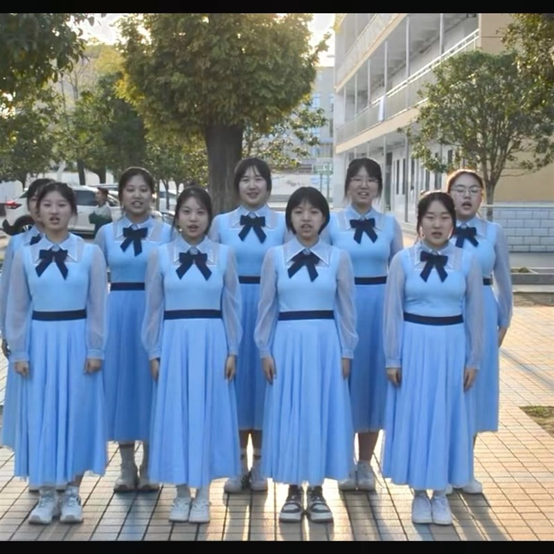 元旦初高中学生大合唱团诗歌朗A诵演出服学院风男女演讲主持礼服