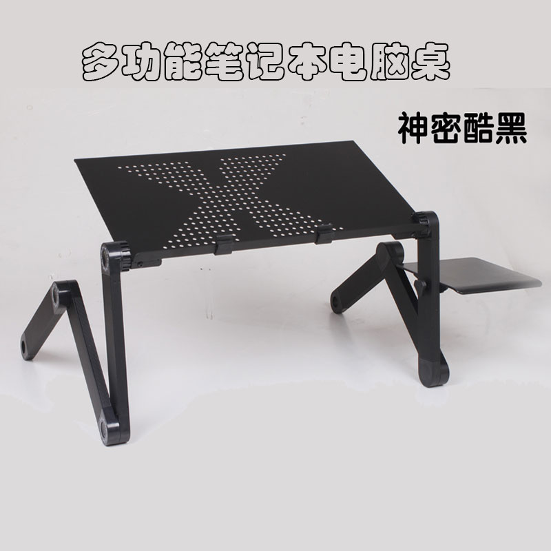 铝合金笔记本电脑桌折叠桌懒人办公床上书桌便携式V电脑散热器支