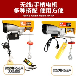 支架220V提升机墙壁吊机小型升降建筑装 家用立柱式 修Y微型电动葫