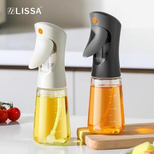 日本LISSA喷油壶家用厨房食品级雾化防漏不挂油调料喷雾食用油罐