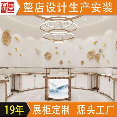 首饰饰品银饰展示柜 珠宝项链黄金玻璃陈列柜 设计制作古董玉器柜