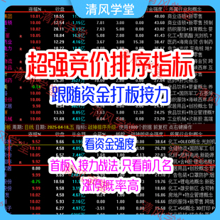 跟随主力资金打板竞价排序强势龙头战法选gu神器首板一进二进三