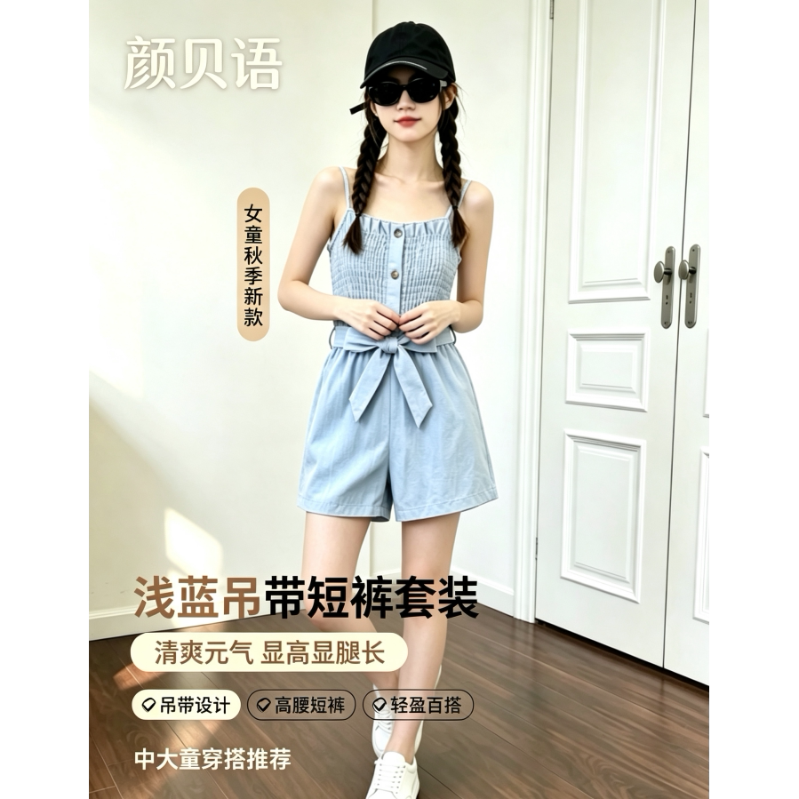 颜贝语牛仔辣妹风显瘦