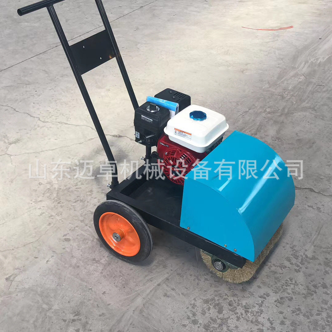 手推彩钢瓦船用除锈抛光钢丝轮打磨机钢板除锈机厂家销售