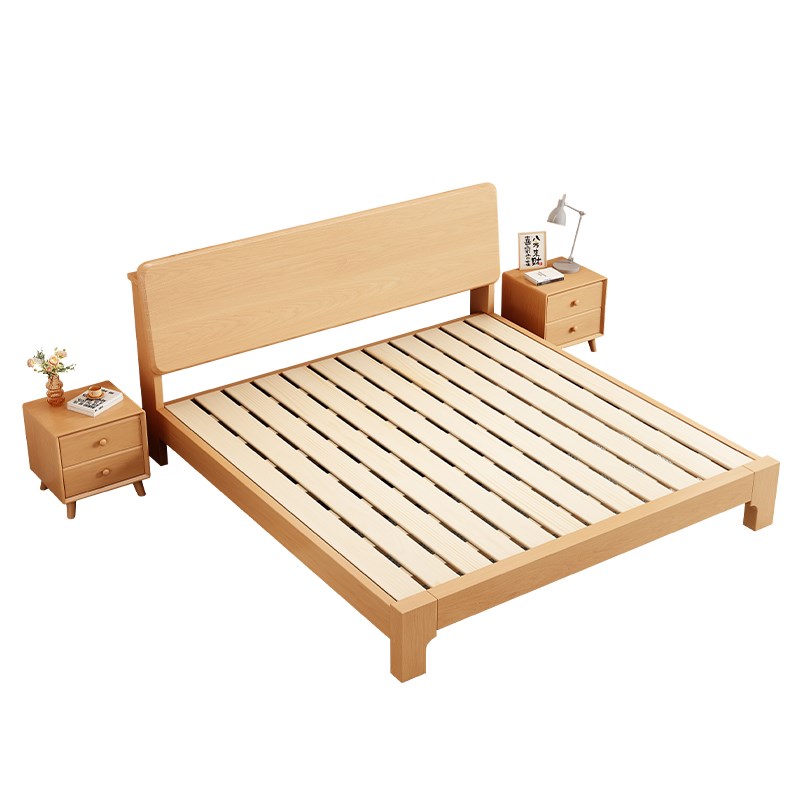 床全实木轻奢现代简约1.5米主卧双人床榉木高端大气1.2小户型单床