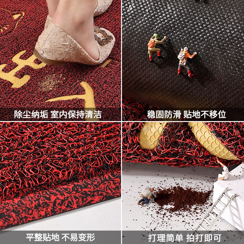 门口地垫入户门垫进门脚垫门外防滑耐脏垫子室外红色出入平安地毯