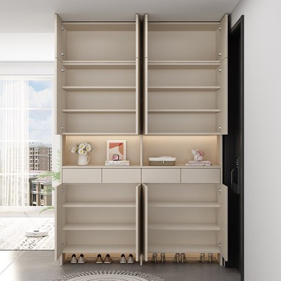 匠郁苑鞋柜家用入户门口玄关柜家用隔断门厅柜大容量一体靠墙定制
