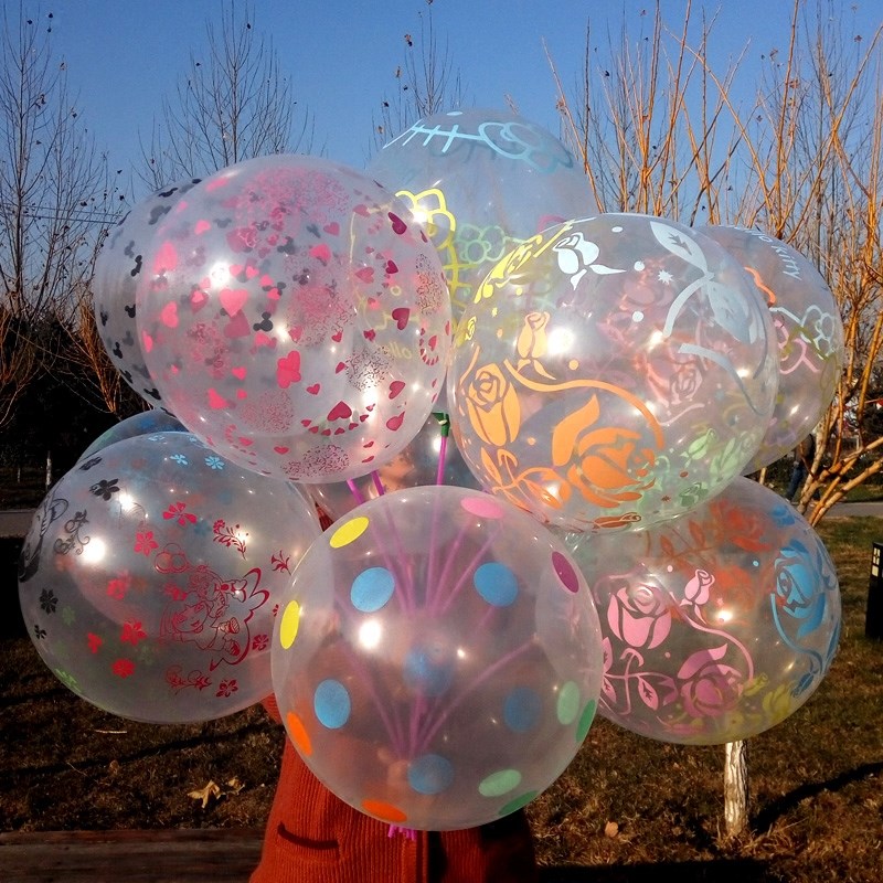 加厚透明气球批發免邮多款儿童卡通创意可爱地推活动礼品100个装