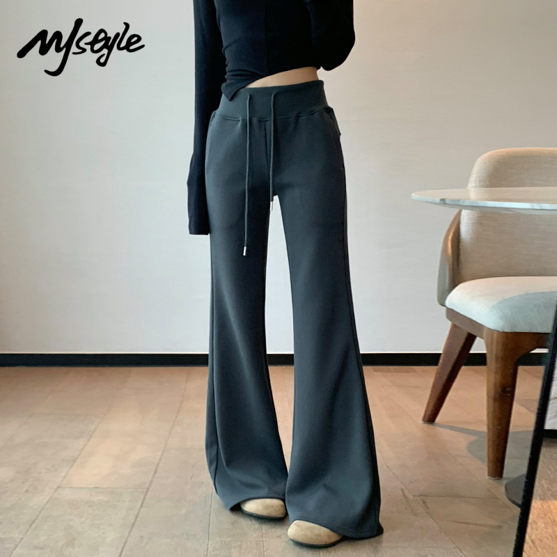 MJSTYLE美式深色微喇裤女秋季新