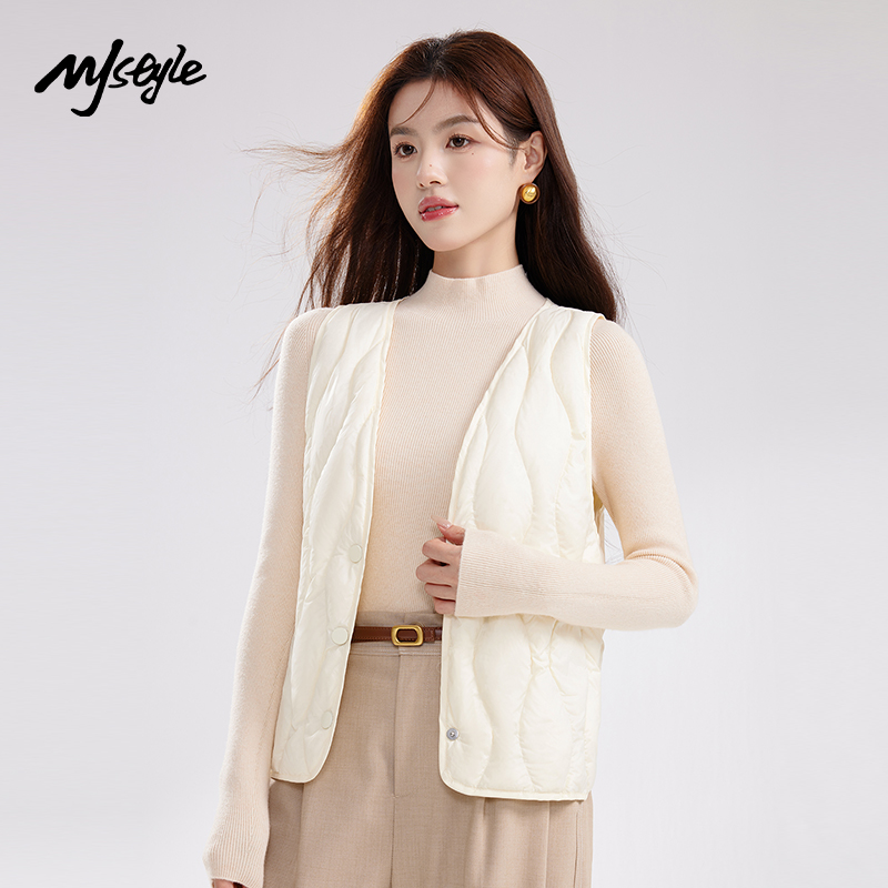 MJSTYLE轻薄羽绒内胆马甲女秋冬