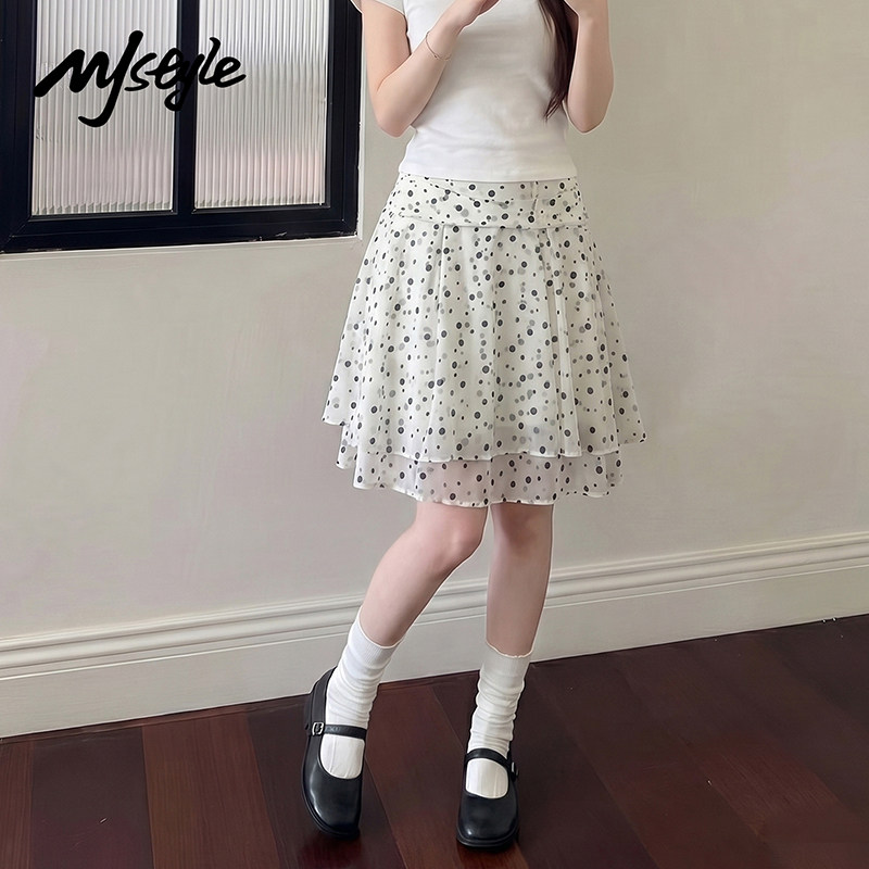 MJSTYLE法式波点碎花裙夏季薄款