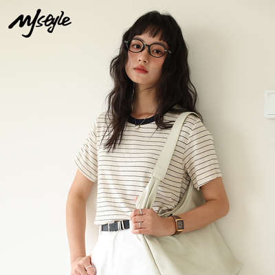 MJSTYLE莱赛尔天丝亚麻圆领打底