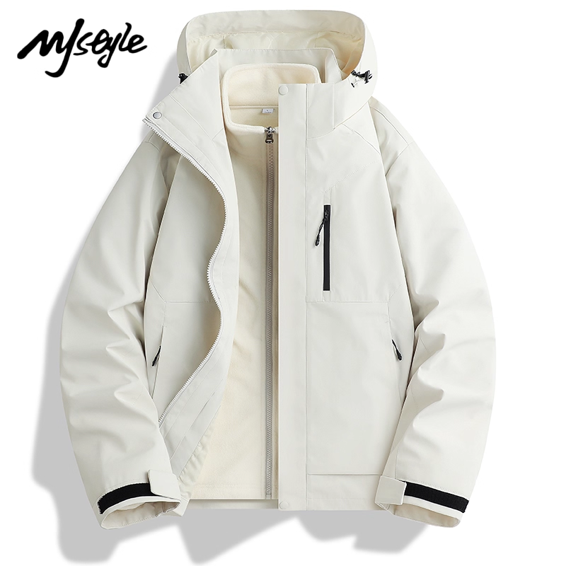 MJSTYLE三合一冲锋衣外套女