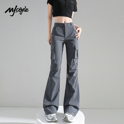 MJSTYLE微喇工装裤女2025