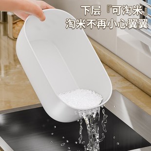 双层果篮懒人瓜子零食水果收纳盒加厚客厅收纳篮家用果盘沥水盘
