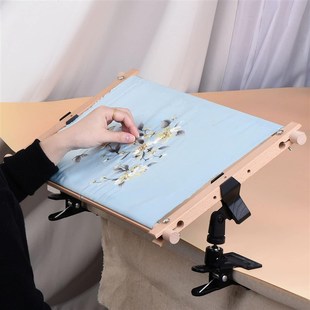 桌边绣夹家用绣架小型工具绣棚架子十字绣绣框刺绣手工自己绣支架
